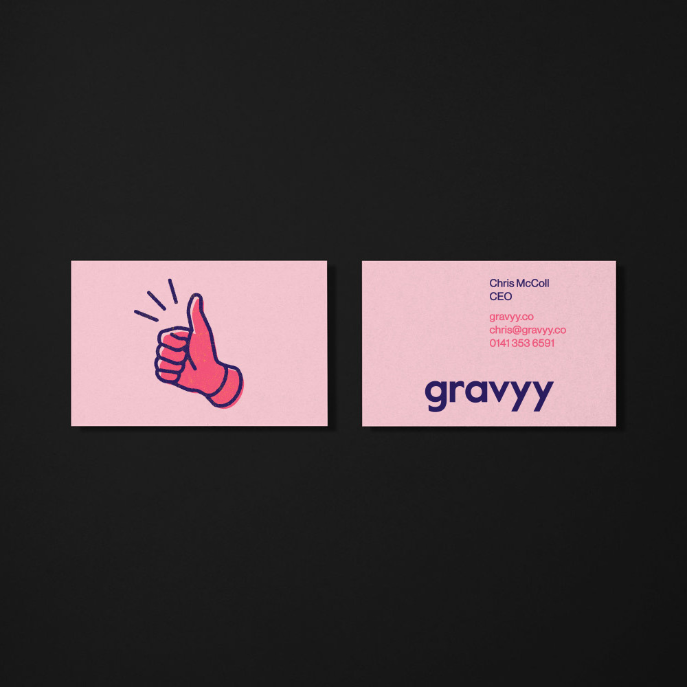 Gravyy business card design