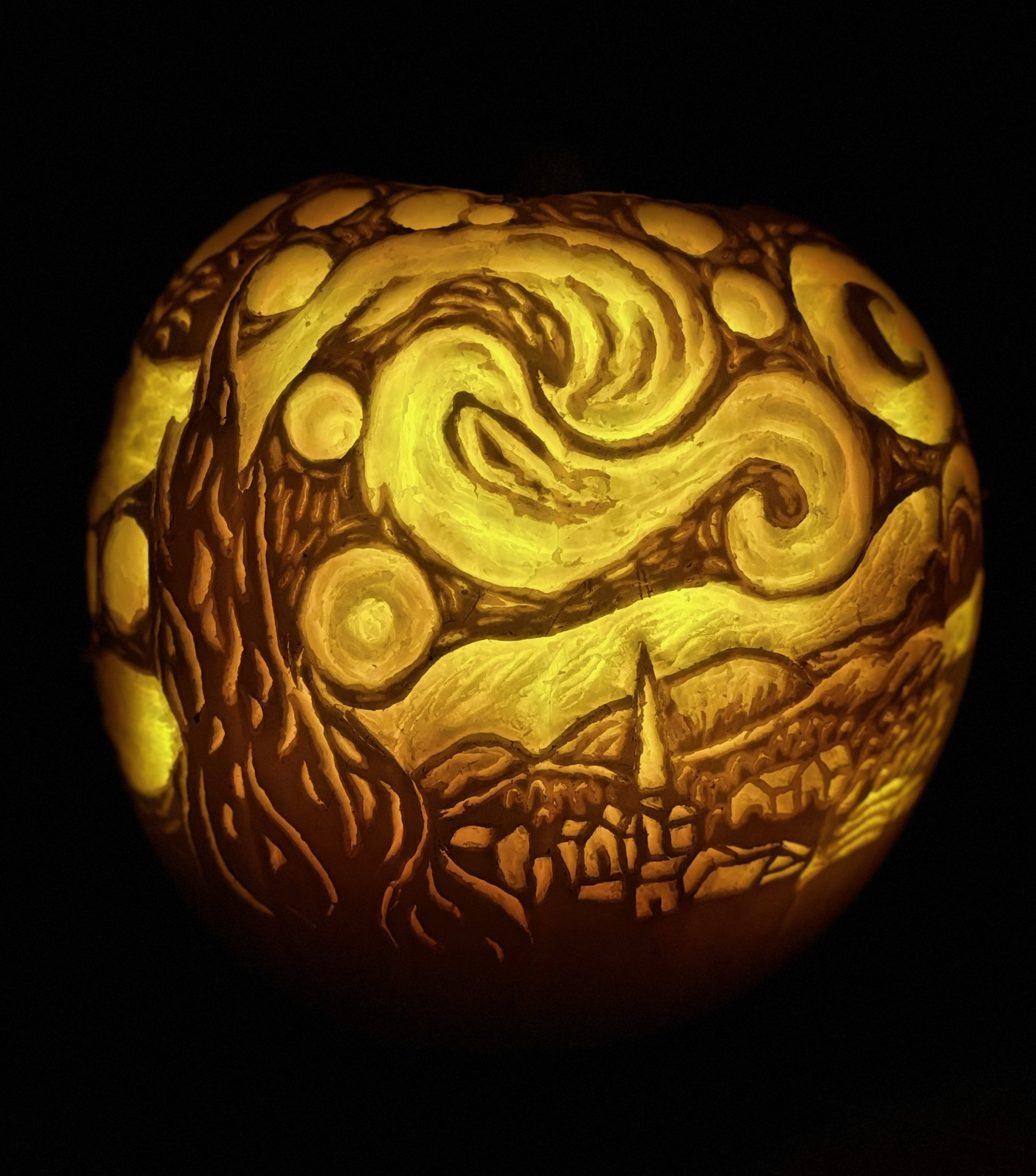 pumpkin-starry-night