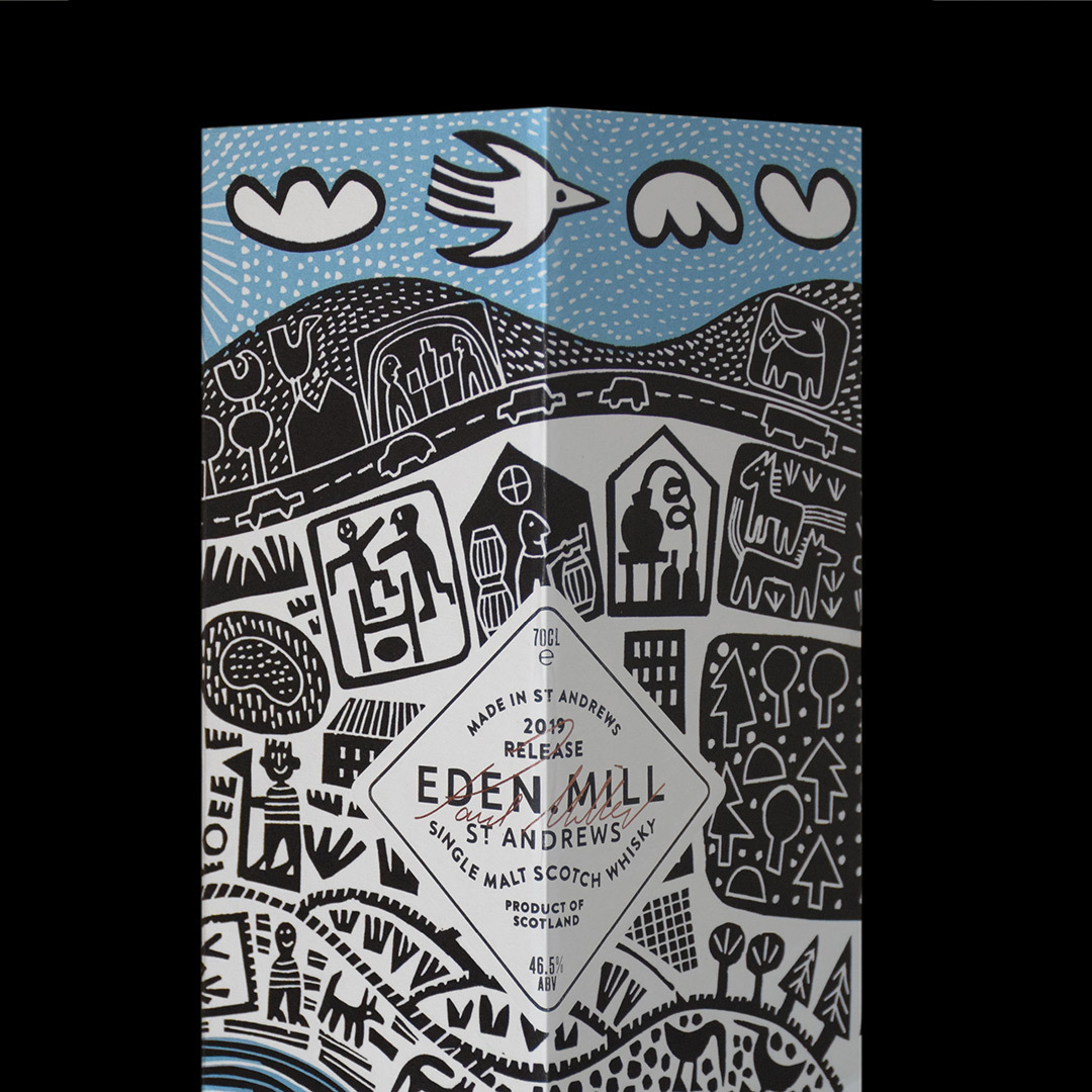 Eden Mill single malt whisky packaging