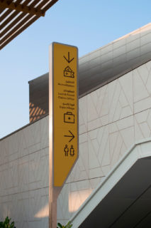 Expo 2020 Dubai Yellow Directional Sign