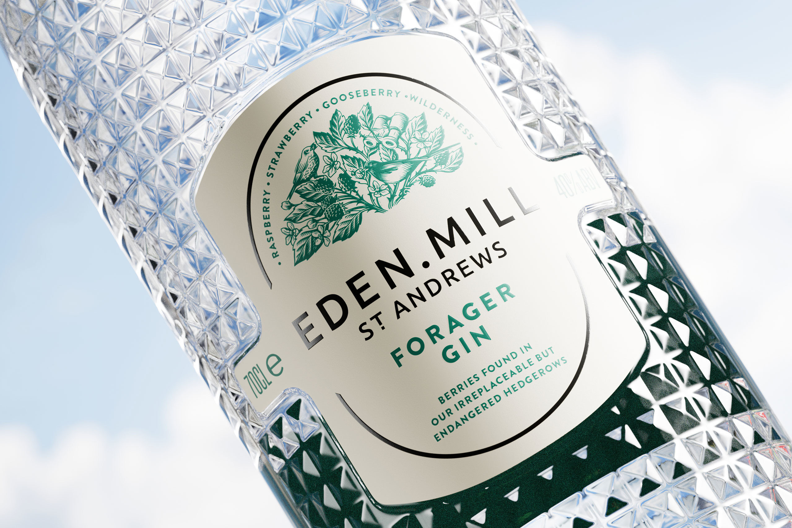 Eden Mill Premium and Heritage Range in new sustainable glass bottles Tangent Creative